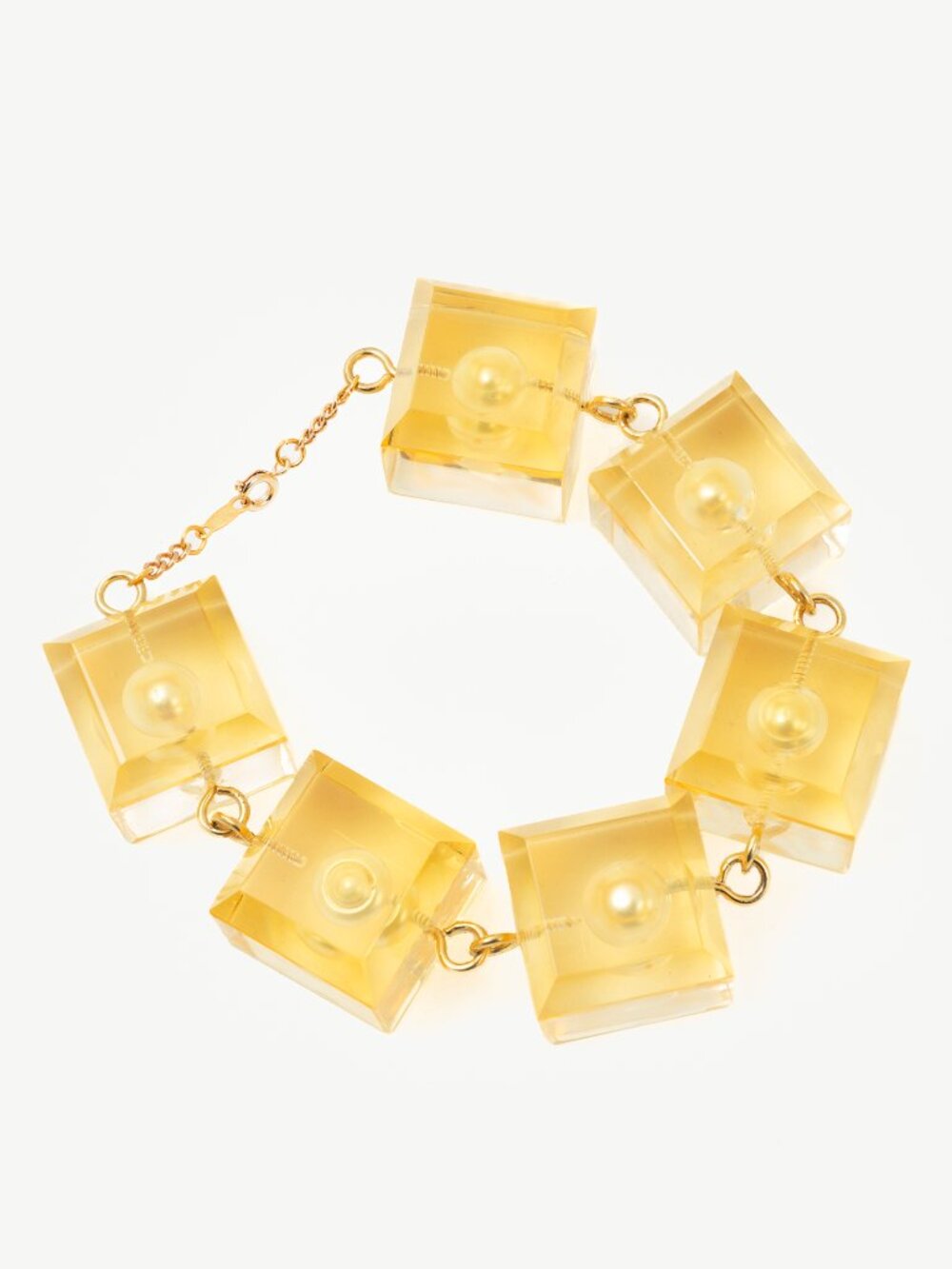 Kiko Kostadinov SSENSE Exclusive Gold Pearl Cubist Bracelet
